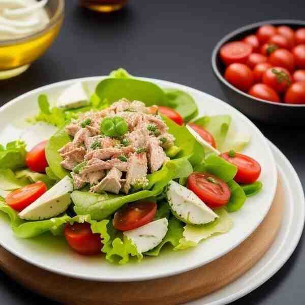 Салат с тунцом и моцареллой